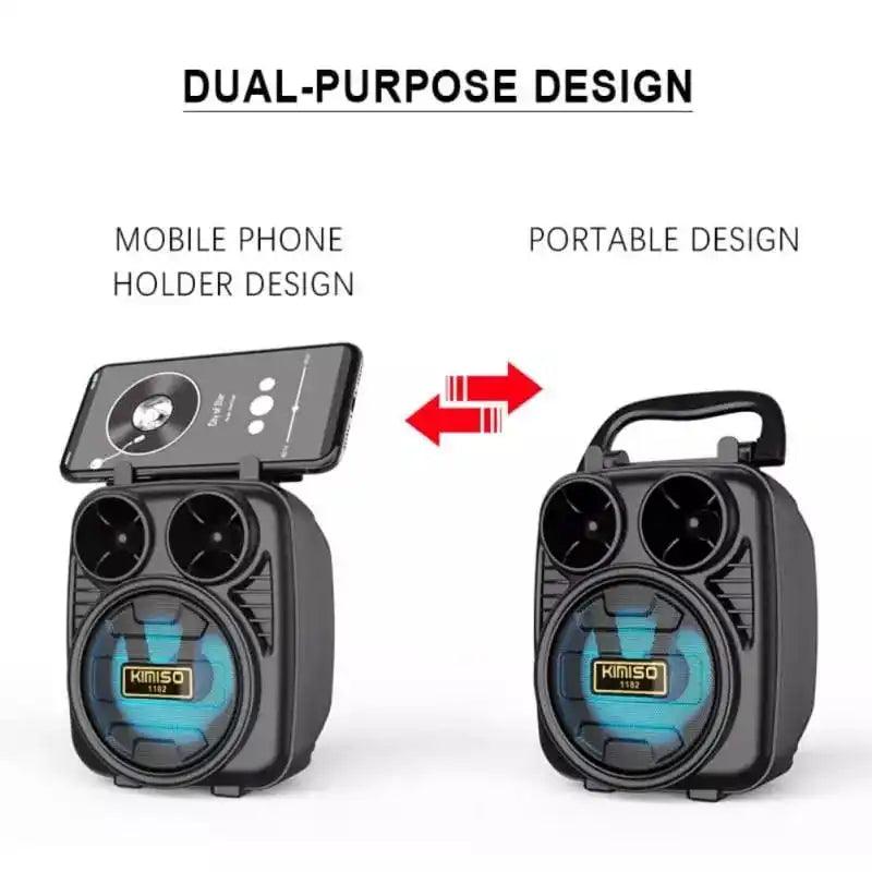 Mini Caixa De Som Bluetooth Com Suporte Celular